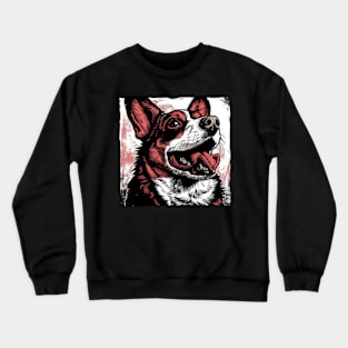 Retro Art Pembroke Welsh Corgi Dog Lover Crewneck Sweatshirt